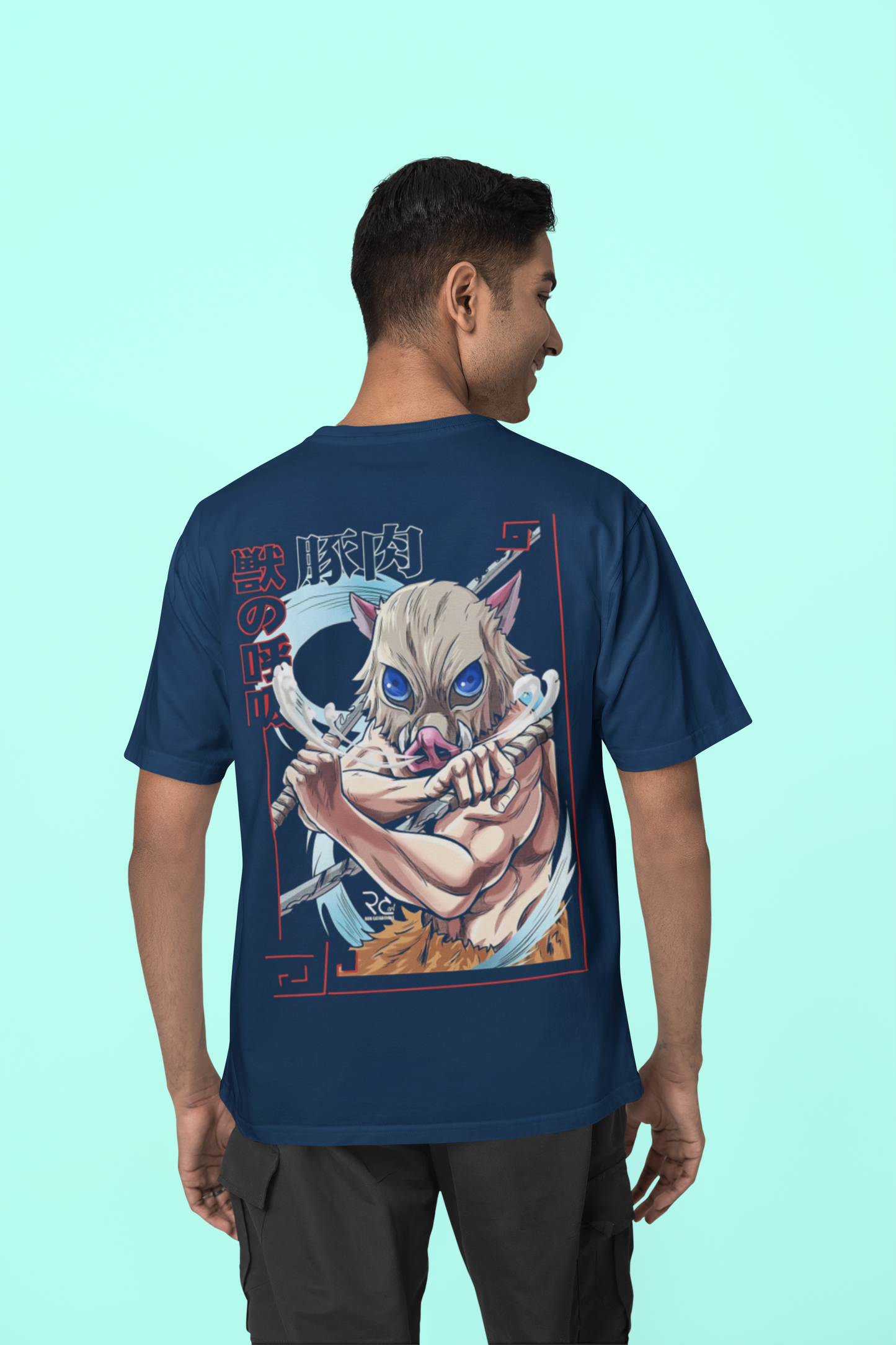 Oversized Tshirt - Inosuke Hashibira - Swords