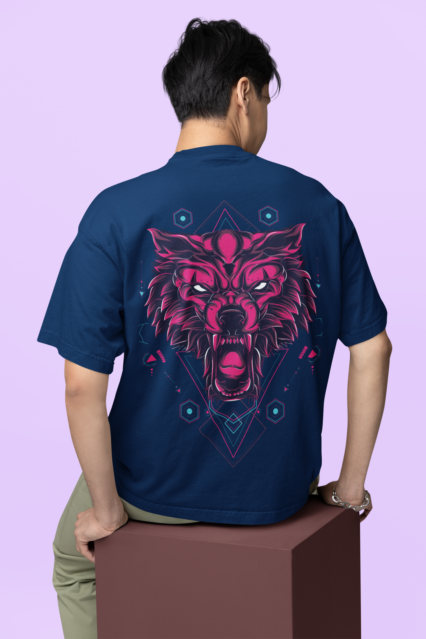 Oversized T-shirt - Angry Wolf