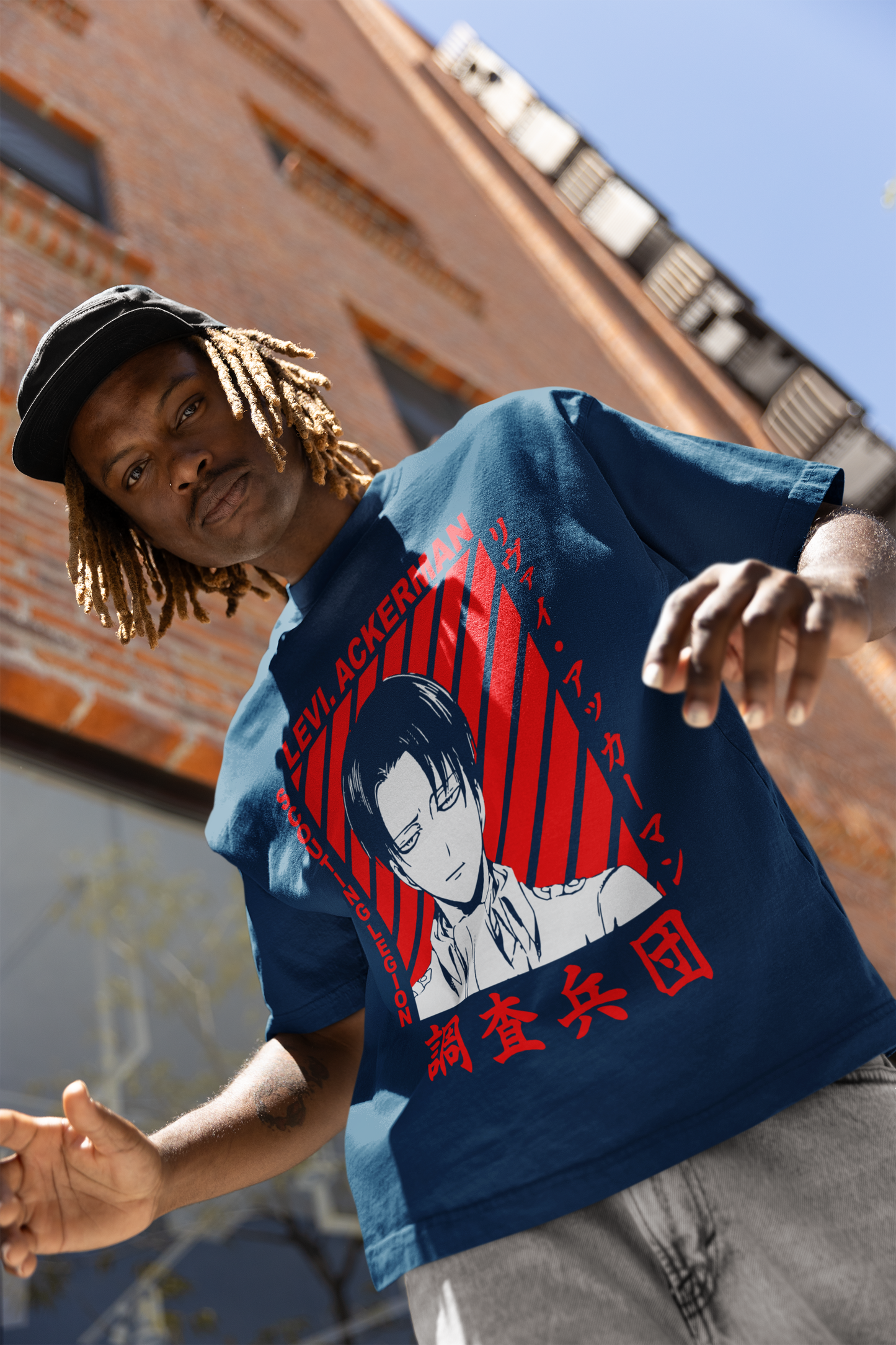 Oversized T-shirt - AOT - Levi Ackerman