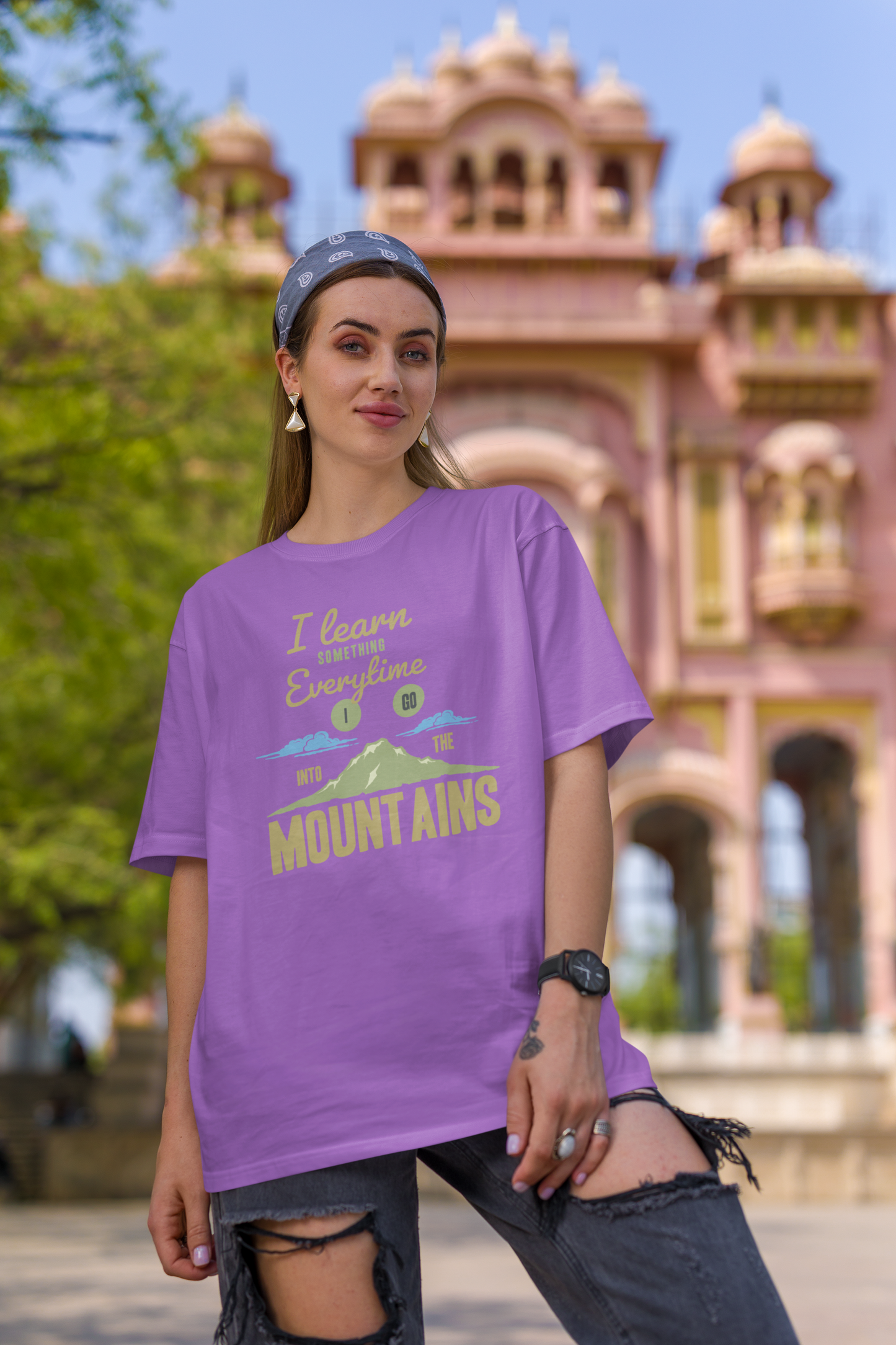 Oversized T-shirt - Learn From The Mountains