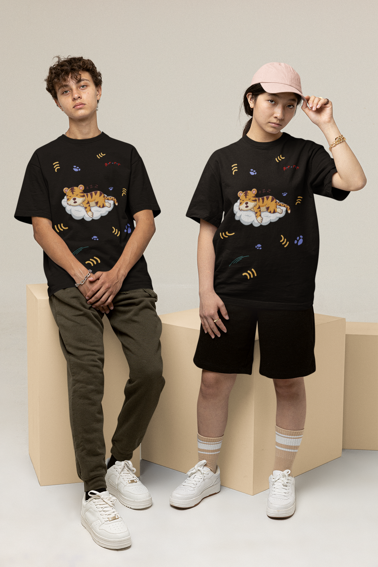 Oversized Tshirt - Sleeping Tiger