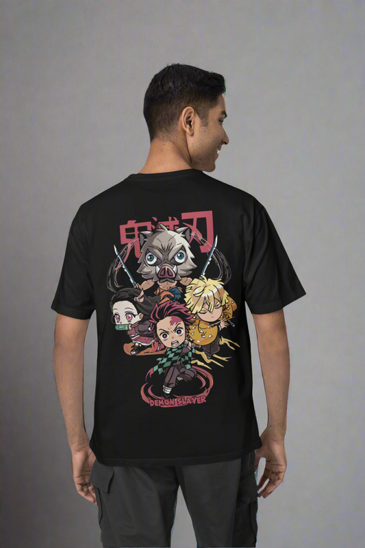 Oversized Tshirt - Demon Slayer - Chibi Art