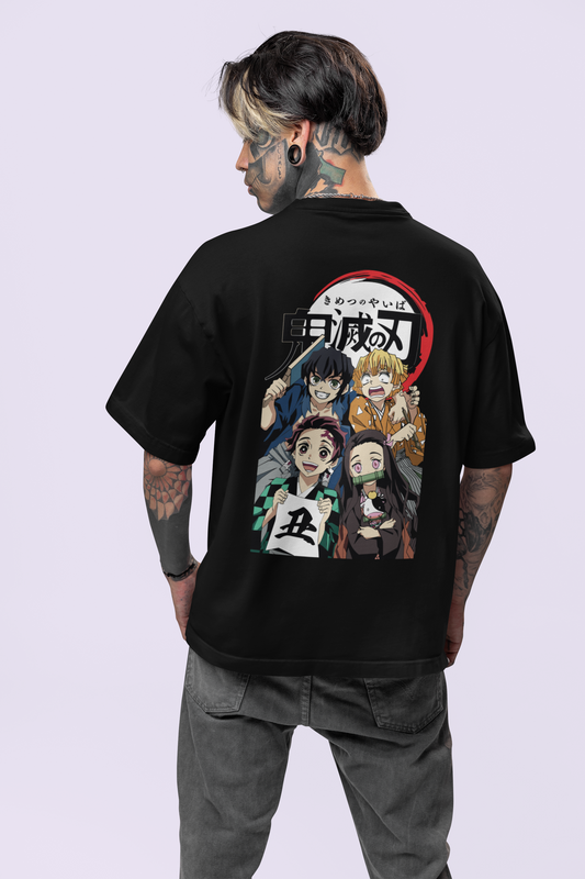 Oversized T-shirt - Demon Slayer - We are a team