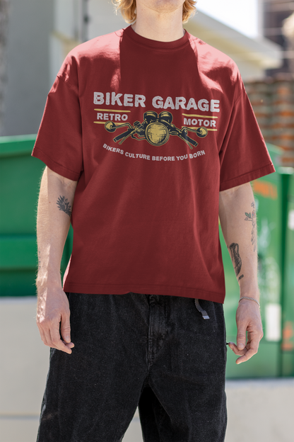 Oversized T-shirt - Biker Garage