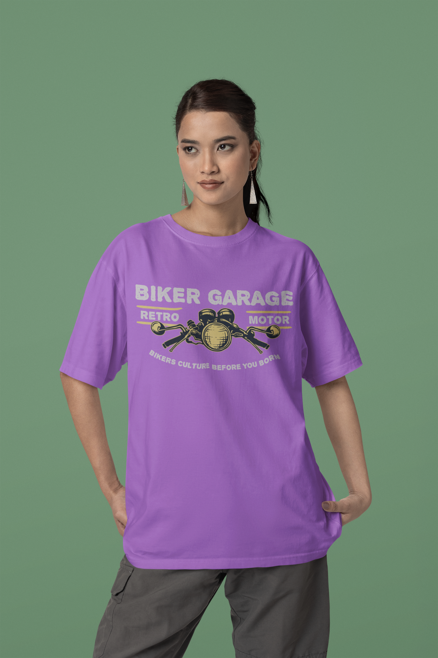 Oversized T-shirt - Biker Garage