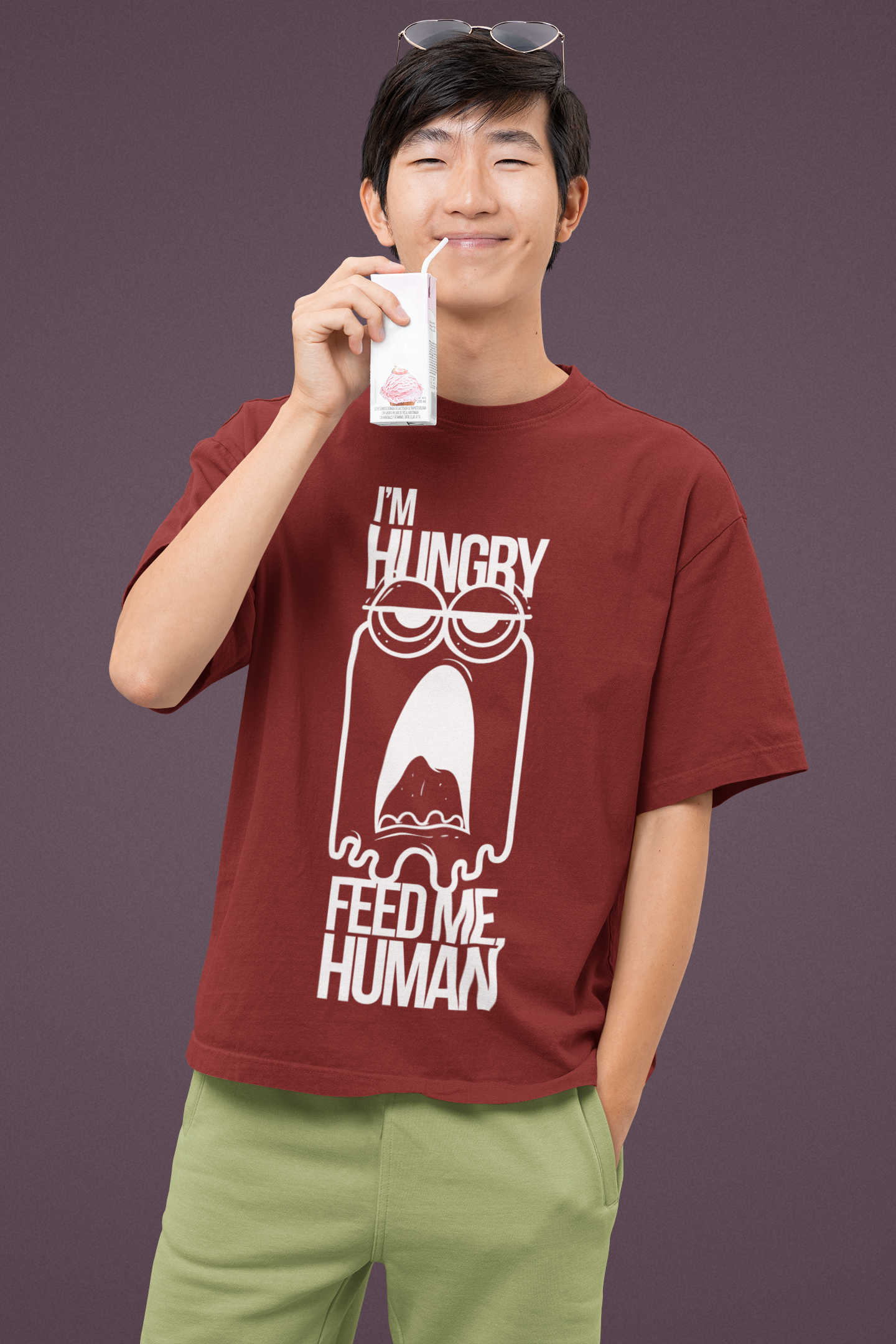 Oversized T-shirt - Feed Me Human