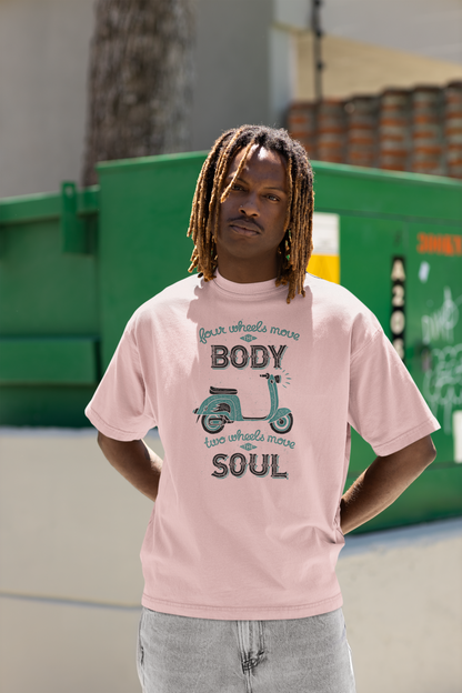 Oversized T-shirt - Two Wheel Move Soul