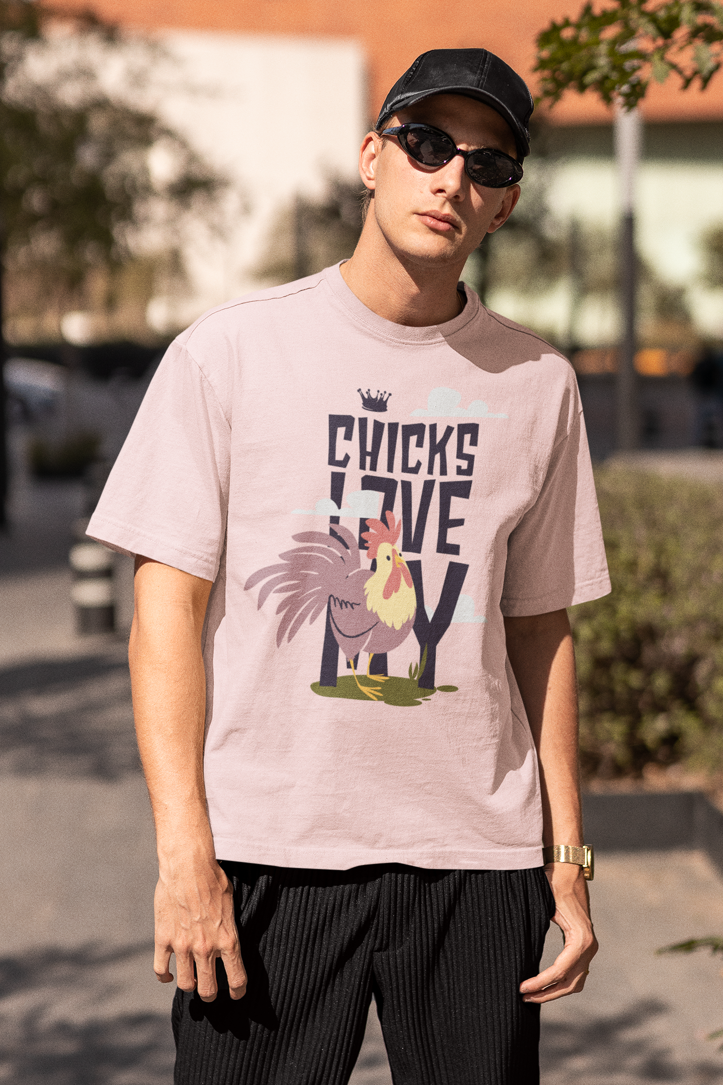 Oversized T-shirt - Chicks Love