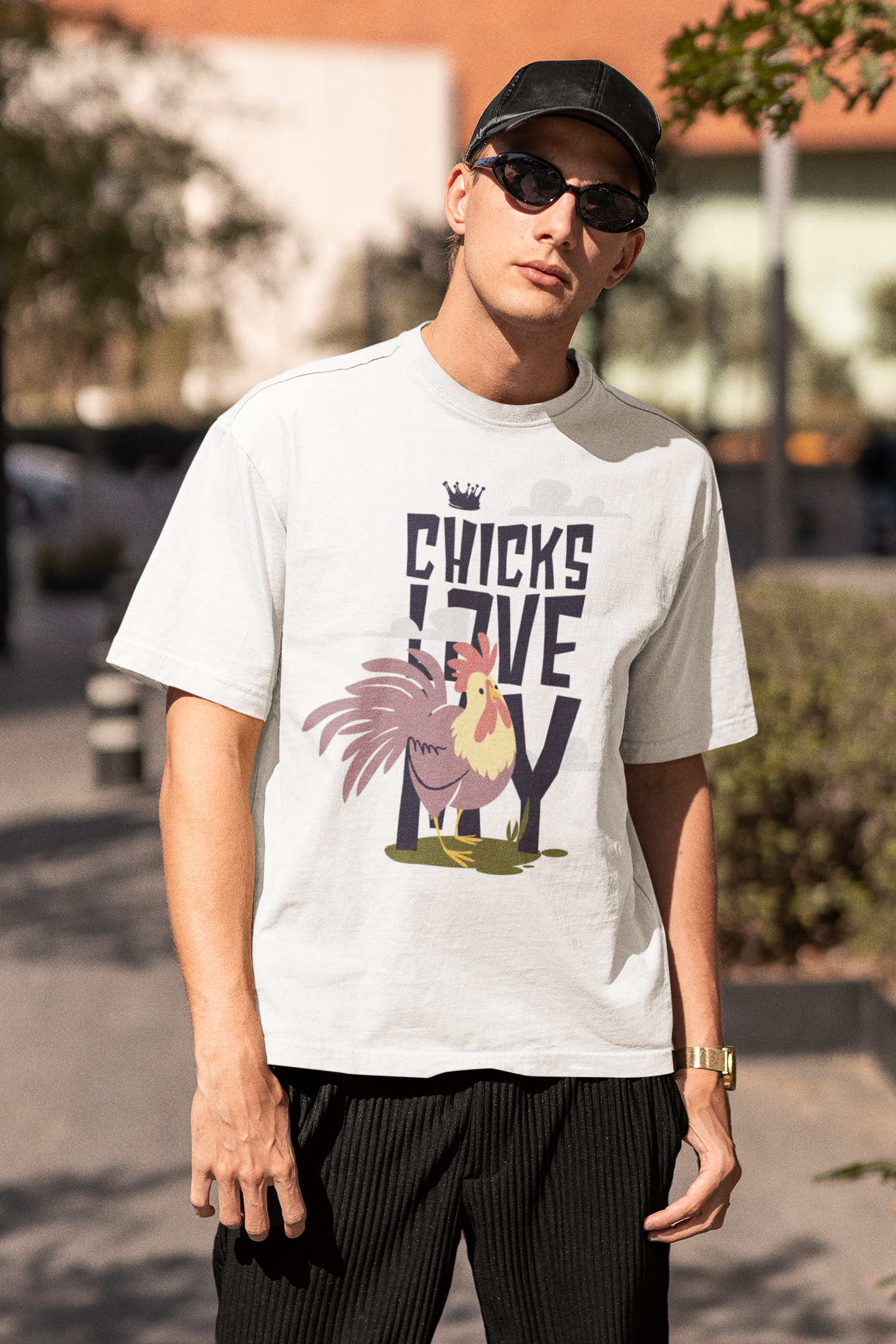 Oversized T-shirt - Chicks Love