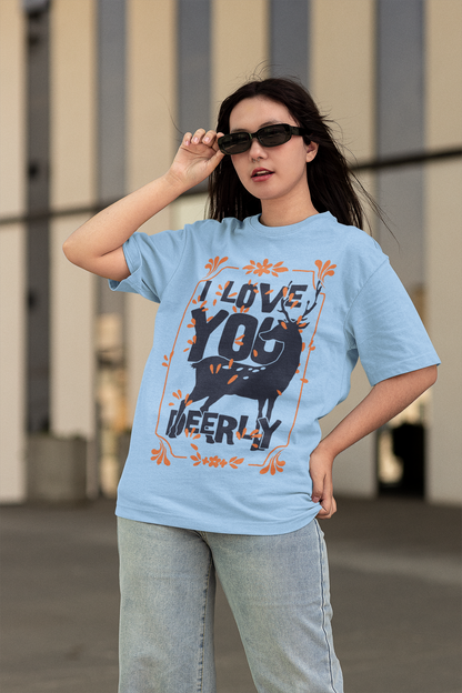 Oversized T-shirt - I Love You Deerly